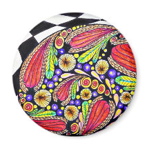 Ronde Magneet met originele kunst