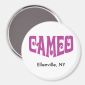 Ronde Magneet met Roze Cameo logo (Voorkant / Achterkant)