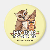 Ronde magneet: Mijn vader Mijn oude ik (geel) Magneet (Voorkant)
