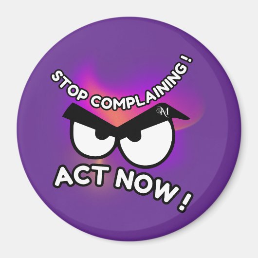 Ronde magneet: nu handelen (paarse) magneet (Voorkant)