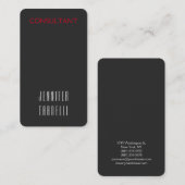 Ronde manager grijze consultant visitekaartje (Voorkant / Achterkant)