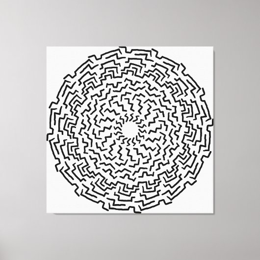Ronde Mandella als doolhof Canvas Afdruk (Voorkant)