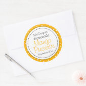 Ronde Mango conserveren of jam potje voedsellabel Sticker (Envelop)