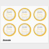 Ronde Mango conserveren of jam potje voedsellabel Sticker (Vel)