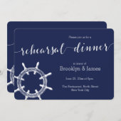 Ronde marineblauwe huwelijksproef uitnodigingen me (Voorkant / Achterkant)