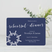 Ronde marineblauwe huwelijksproef uitnodigingen me (Staand voorkant)