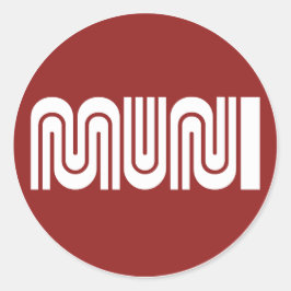 Ronde Maroon San Francisco Muni Sticker