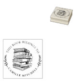  ronde met de hand getekende bibliotheken met aang rubberstempel (Gestempeld)