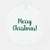 Ronde metalen bocce bal kerstboom ornament (Achterkant)