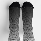 Ronde Metalen Gaten Look Patroon Grijs Zwart Sokken (Top)