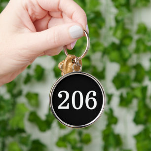 Ronde metalen hotelkamer sleutelhanger met cijfers