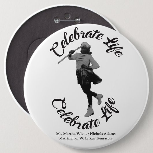 Ronde mevrouw Martha Matriarch Button (Voorkant /achterkant)