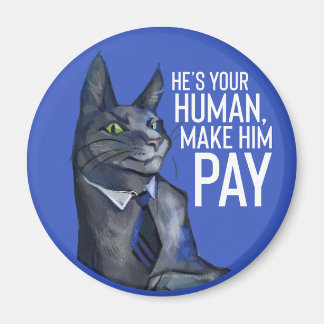 ronde miauw miauw puffytail magneet