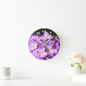 Ronde (middelgrote) wandklokPaarse bloesems Ronde Klok (Huis)