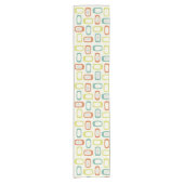 Ronde mideeuwse MCM-rechthoeken Korte Tafelloper (Voorkant)