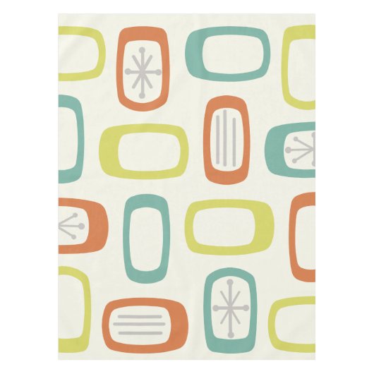 Ronde mideeuwse MCM-rechthoeken Tafelkleed (Voorkant)