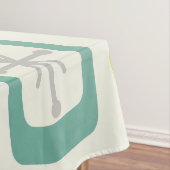 Ronde mideeuwse MCM-rechthoeken Tafelkleed (Voorbeeld)