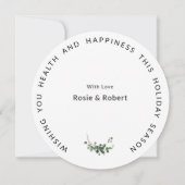 Ronde, minimale kerstkaarsVakantie Feestdagenkaart (Achterkant)