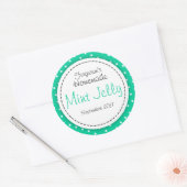 Ronde Mint Jelly groene jam potje voedsellabel Ronde Sticker (Envelop)