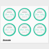 Ronde Mint Jelly groene jam potje voedsellabel Sticker (Vel)