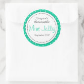 Ronde Mint Jelly groene jam potje voedsellabel Sticker (Tas)