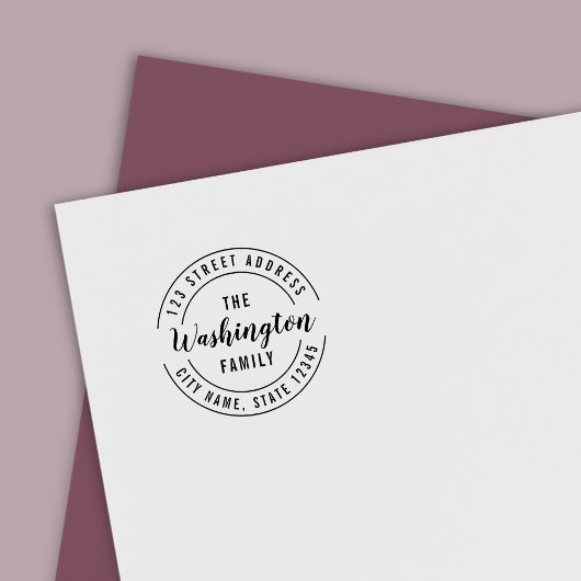 Ronde Moderne Borstel het Adres van de Terugkeer v Zelfinktende Stempel