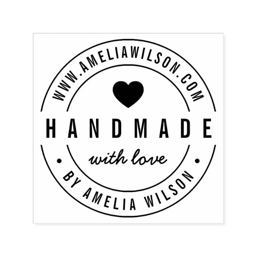 Ronde moderne, veelzijdige website die is gemaakt zelfinktende stempel (Design)