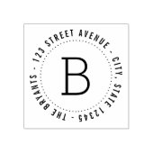 Ronde monogram Aangepaste houten Stempel (Afrduk)