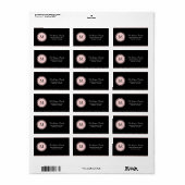 Ronde Monogram Adresetiketten Etiket (Full Sheet)