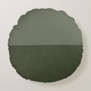 Ronde Moss Groen Sierkussen – Dual Texture Rond Kussen