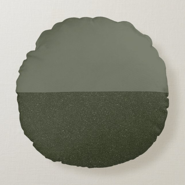 Ronde Moss Groen Sierkussen – Dual Texture Rond Kussen (Voorkant)