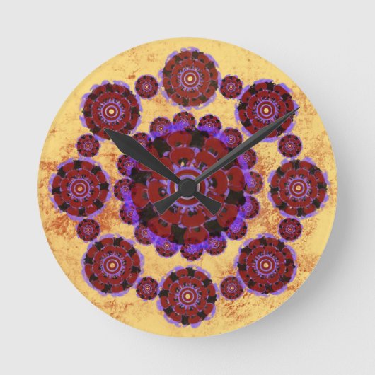 Ronde Motif Feuri mandala Klok (Voorkant)