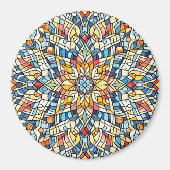 Ronde mozaïek magneet (Voorkant)