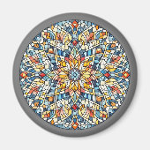 Ronde mozaïek magneet (Voorkant)