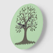 🌳 Ronde Muurklok Levensboom Lichtgroen Grote Klok (Hoek)