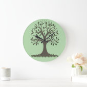 🌳 Ronde Muurklok Levensboom Lichtgroen Grote Klok (Huis)