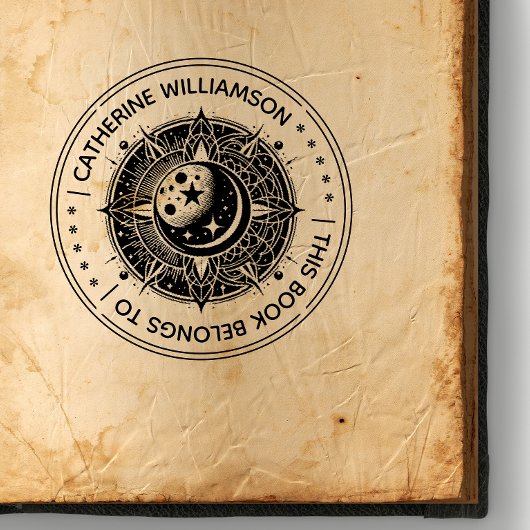 Ronde  mystieke zon Dit boek behoort tot Rubberstempel