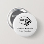 Ronde Naam Badge Pin Terug Button Business Logo (Voorkant /achterkant)