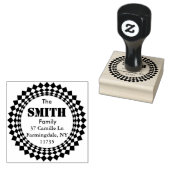 RONDE NAAM EN ADRESSTEMPEL RUBBERSTEMPEL (Gestempeld)