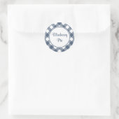 Ronde Navy Gingham Keuken Stickers (Tas)