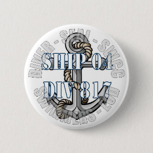 Ronde NAVY-pin Button 5,7 Cm