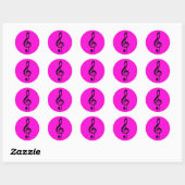 Ronde neon roze, verteerbare schoonmaak stickers (Vel)