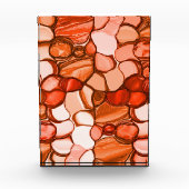 Ronde neven vormen zoals zaden, koraaltonen en roo fotoblokken (Voorkant)