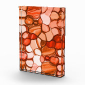 Ronde neven vormen zoals zaden, koraaltonen en roo fotoblokken (Rechts)