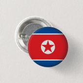 Ronde Noord-Korea Button 3,2 Cm (Voorkant /achterkant)