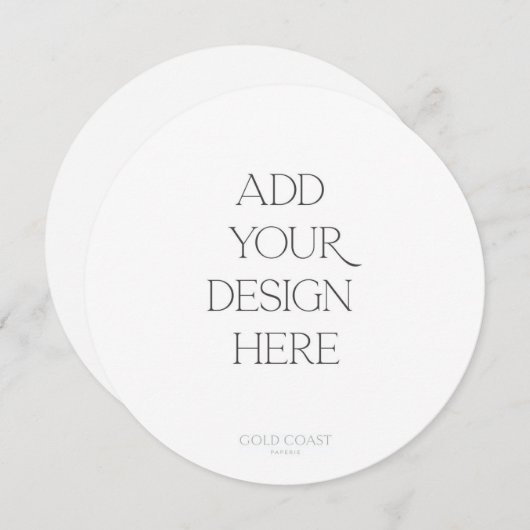 Ronde of vierkante Kaart afdrukken (Voorkant / Achterkant)