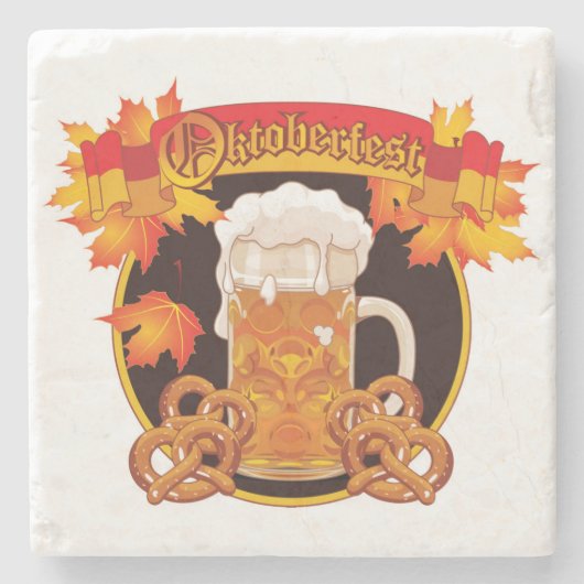 Ronde Oktoberfest Celebration Design Stenen Onderzetter (Voorkant)