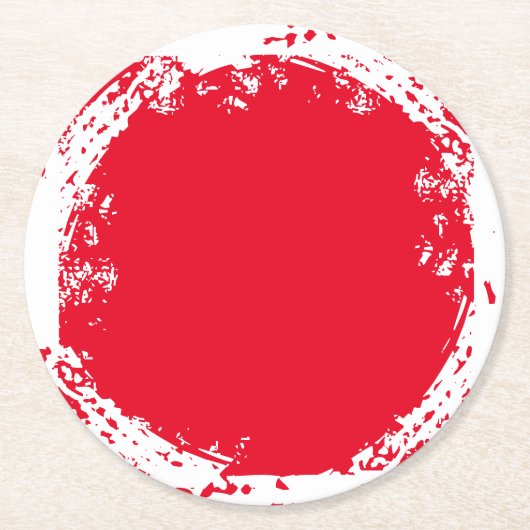 Ronde Onderzetters met rode en witte doorsnede (Voorkant)