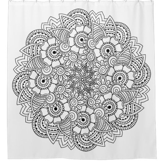 Ronde ontwerpmodule douchegordijn (Voorkant)