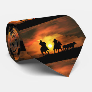 Ronde op Cowboys en Jonge ossen Stropdas